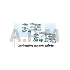 Lots de crochets pour parois perforées