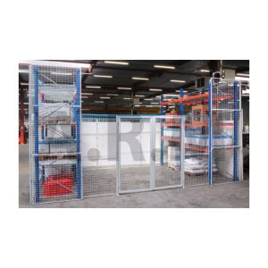Porte grillagée allée rack