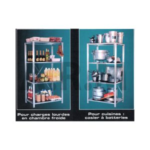 Rayonnage à tablettes INOX